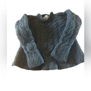 ARAN SWEATER MARKET 100% NERINO WOOL KIDS LONG SLEEVE MOCK TURTLE BECK SWEATER